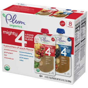 Plum Organics Mighty 4 Toddler Food Pouches: Variety Pack – 4 oz, 8 Pack, Baby Food