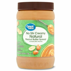 Great Value No Stir Creamy Natural Peanut Butter Spread, 40 oz