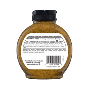 Inglehoffer Original Stone Ground Mustard, Squeeze Bottle, 10 oz