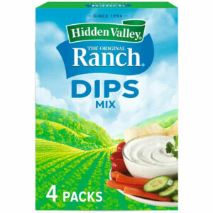 Hidden Valley Original Ranch Dips Mix, Gluten Free, Keto-Friendly – 4 Packets