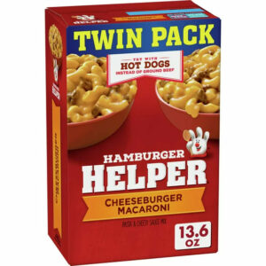 Hamburger Helper Cheeseburger Macaroni, Made With Real Cheese, 13.6 oz., Twin Pack