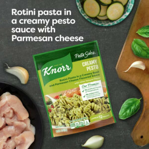 Knorr Pasta Sides Creamy Pesto, Cooks in 12 Minutes, No Artificial Flavors, No Preservatives, No Added MSG 4.1 oz