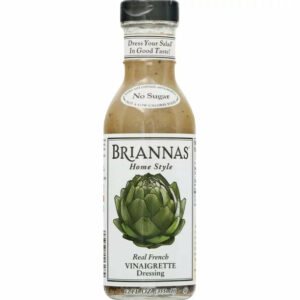 BRIANNAS Home Style Real French Vinaigrette Salad Dressing, Sugar-Free, 12 Fl Oz