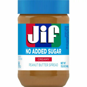 Jif No Added Sugar Creamy Peanut Butter Spread, 15.5 oz