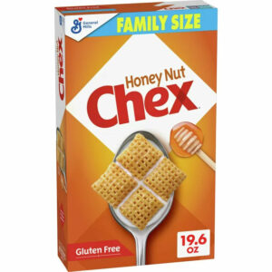 Honey Nut Chex Gluten Free Breakfast Cereal, Made with Whole Grain, Family Size, 19.6 OZ