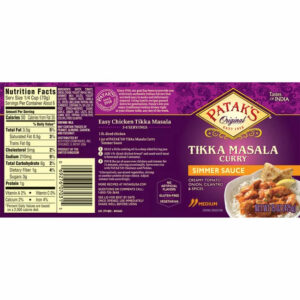 Patak’s Tikka Masala Simmer Sauce – 15 oz