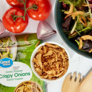 Great Value Garlic Pepper Crispy Onions Salad Topper, 3.5 oz