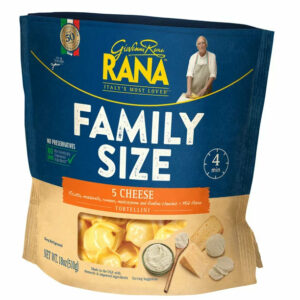 Giovanni Rana Homestyle Tortellini 5 Cheese Premium Flat Cut Pasta Bag (Family Size, 18oz)