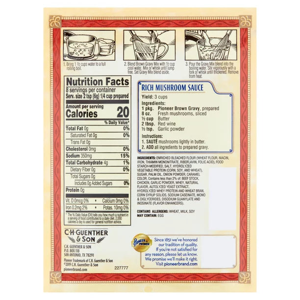 Pioneer Brown Gravy Mix, 1.61 oz - Image 2