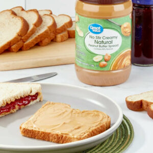 Great Value No Stir Creamy Natural Peanut Butter Spread, 40 oz