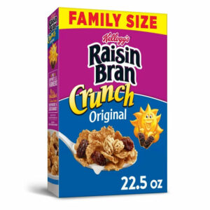 Kellogg’s Raisin Bran Crunch Original Cold Breakfast Cereal, 22.5 oz