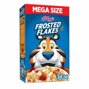 Kellogg’s Frosted Flakes Original Cold Breakfast Cereal, 34 oz