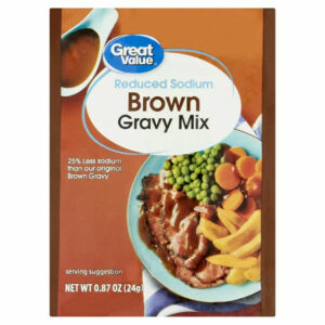 Great Value Reduced Sodium Brown Gravy Mix, 0.87 oz