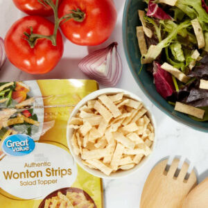 Great Value Wonton Strips Salad Topper, 3.5 oz