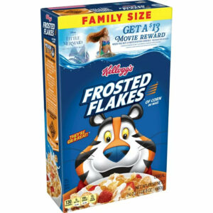 Kellogg’s Frosted Flakes Breakfast Cereal, Kids Snacks, Original, 24 Oz, Box