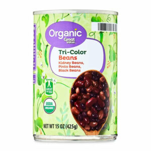 Great Value Organic Tri-Color Bean Blend, 15 oz Can