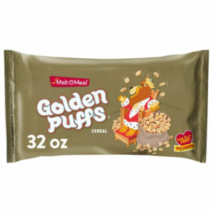 Malt-O-Meal Golden Puffs Breakfast Cereal, Puffed Wheat Cereal, 32 OZ Resealable Cereal Bag