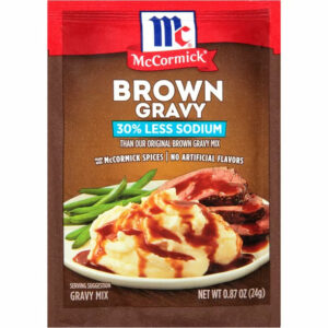 McCormick Brown Gravy Mix – 30% Less Sodium, 0.87 oz