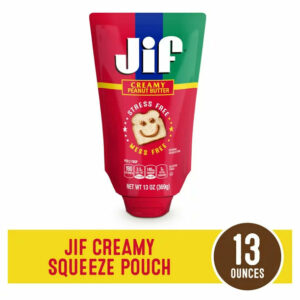 Jif Squeeze Creamy Peanut Butter, 13 oz Pouch