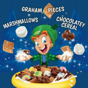 Lucky Charms Smores Breakfast Cereal with Marshmallows, Family Size, 18 oz