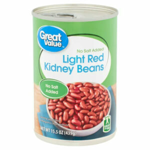 Great Value No Salt Added Light Red Kidney Beans, 15.5 oz