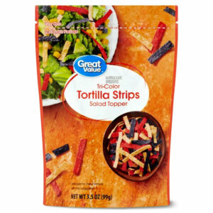 Great Value Tri-Color Tortilla Strips Salad Topper, 3.5 oz