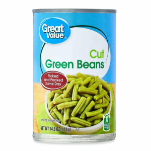 Great Value Cut Green Beans, Canned Green Beans, 14.5 oz Can