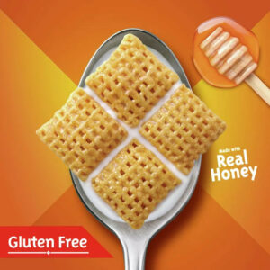 Honey Nut Chex Gluten Free Breakfast Cereal, Made with Whole Grain, Family Size, 19.6 OZ