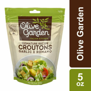 Olive Garden Garlic Romano Seasoned Croutons for Salads, 5 oz