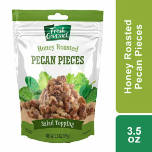 Fresh Gourmet Honey Roasted Pecan Pieces Salad Topping, 3.5 oz Bag