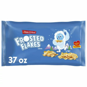 Malt-O-Meal Frosted Flakes Cereal, Frosty Flakes Breakfast Cereal, 37 OZ Resealable Cereal Bag