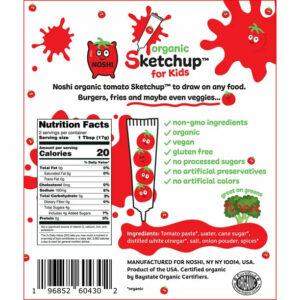 NOSHI Sketchup Organic Tomato Ketchup 3 – 1.2oz Tubes