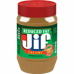 Jif Reduced Fat Creamy Peanut Butter Spread – 60% Peanuts, 40 Ounces