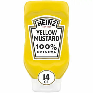 Heinz 100% Natural Yellow Mustard, 14 oz Bottle