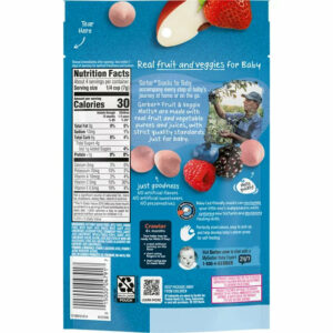 Gerber Snacks for Baby Fruit & Veggie Melts Baby Snack, Very Berry Blend, 1 oz Bag