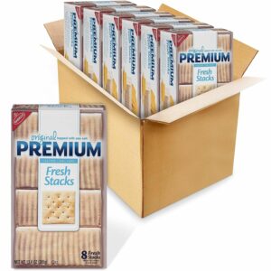 ORIGINAL PREMIUM SALTINE CRACKERS 8 FRESH STACKS 13.6oz(385g) PACK OF 6