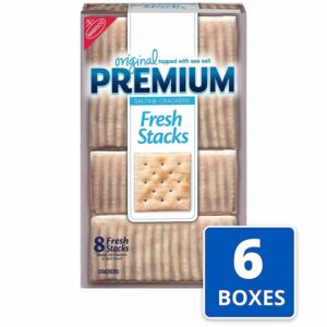 ORIGINAL PREMIUM SALTINE CRACKERS 8 FRESH STACKS 13.6oz(385g) PACK OF 6