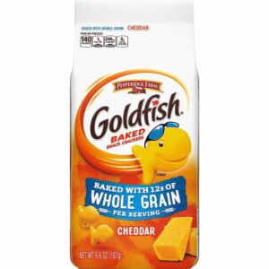 GOLDFISH BAKED BAKED SNACK CRACKERS WHOLE GRAIN CHEDDAR 6.6oz(187g) PACK OF 6