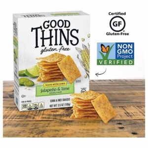 GOOD THINS GLUTEN FREE CORN & RICE SNACK JALAPENO & LIME 3.5 OZ(100 G) PACK OF 6