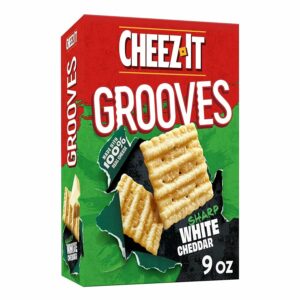 CHEEZ IT GROOVES SHARP WHITE CHEDDAR 9oz(255g) PACK OF 6