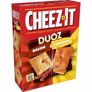 CHEZZ IT DUOZ BACON & CHEDDAR BAKED SNACK CRACKED 12.4oz(351g) PACK OF 6