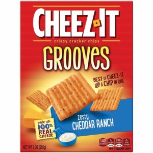 CEZZ IT GROOVES ZESTY CHEDDAR RANCH CRUNCHY SNAC CRACKERS 9oz(255g)PACK OF 6