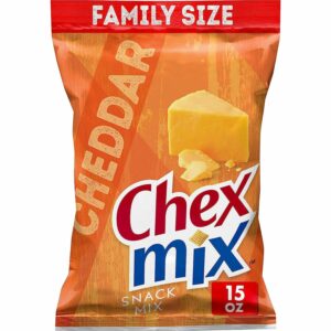 CHEX MIX CHEDDAR FAMILY SIZE 15 OZ(425g) PACK OF 6