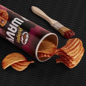 PRINGLES WAVY SWEET & SPICY BBQ 4.8 OZ(137G) PACK OF 12