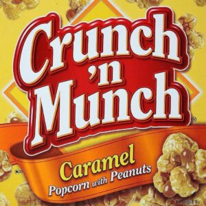 CRUNCH’N MUNCH CARAMEL POPCORN WITH PEANUTS 10oz.(289g)PACK OF 12