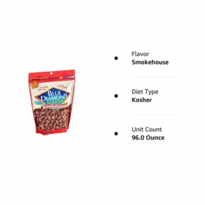 BLUE DIAMOND ALMONDS SMOKEHOUSE 16oz.(454g) PACK OF 6