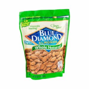 BLUE DIAMOND ALMONDS WHOLE NATURAL 16oz.(454g) PACK OF 6