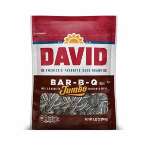 DAVID AMERICA’S FAVORITE SEED BRAND BAR-B-Q JUMBO 5.25oz.(149g) PACK OF 12