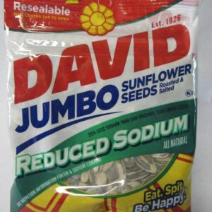 DAVID AMERICA’S FAVORITE SEED BRAND REDUCED SODIUM JUMBO 5.25OZ.(149g) PACK OF12