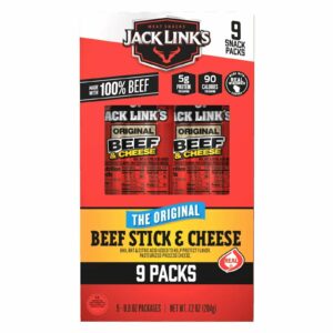 Jack Link’s Beef Stick & Cheese 9 PACKS NET WT.7.2 OZ (240 g) X3 BOXES